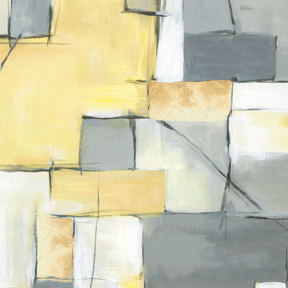 Golden Abstract III Wall Art