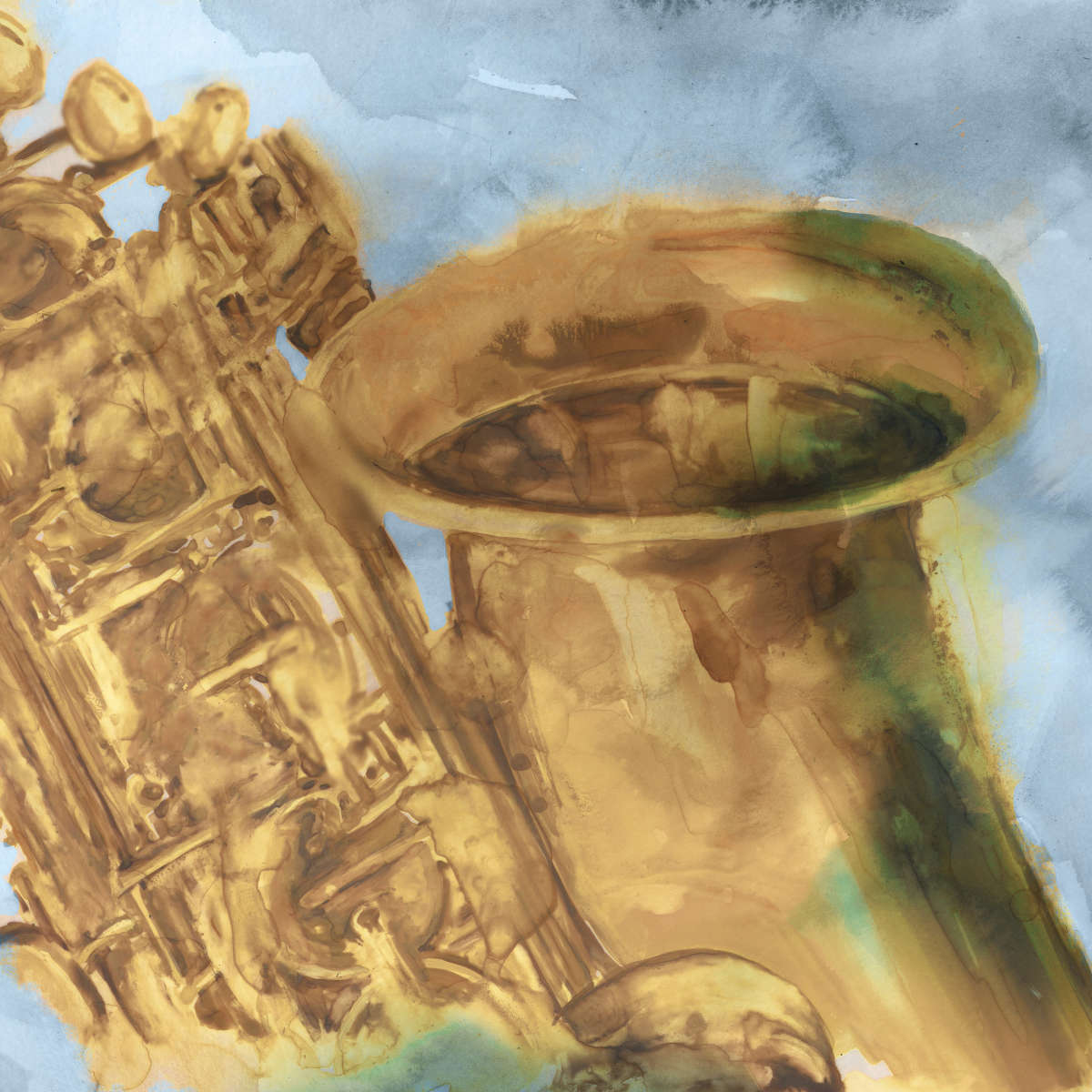 Musical Sax Wall Art