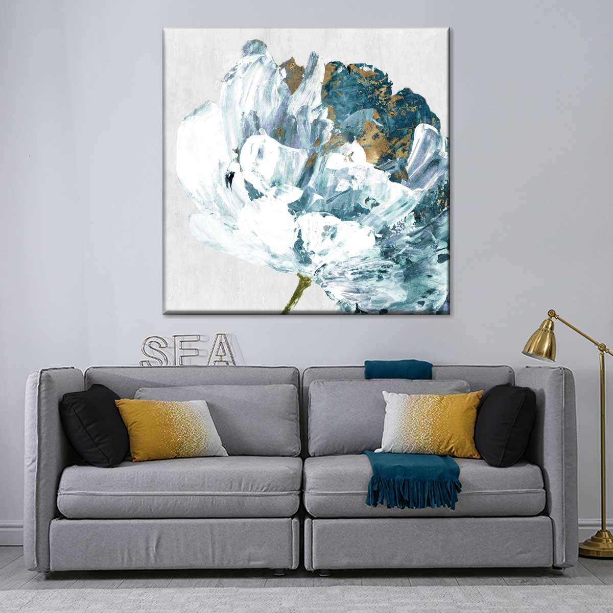 Rhinestone Flower I Wall Art