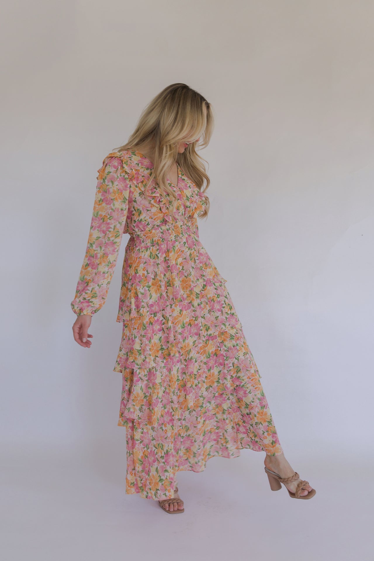 Matilde Floral Ruffle Maxi Dress