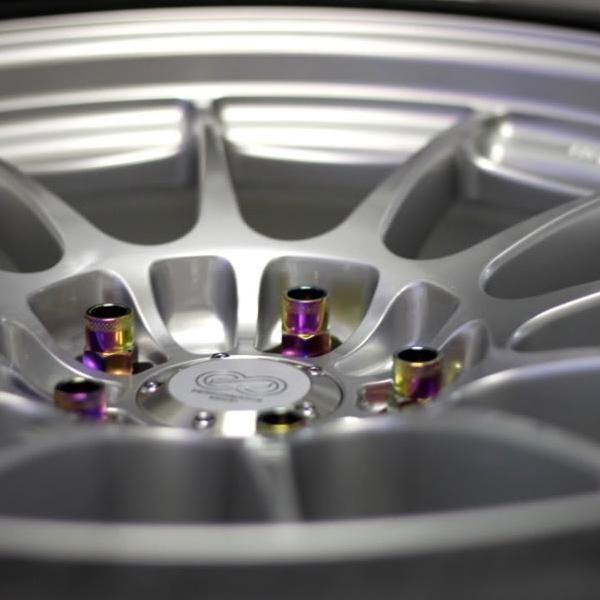 Muteki Open End SR48 Neo Chrome LugNuts in 12x1.25