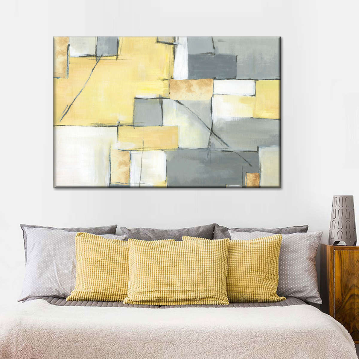 Golden Abstract III Wall Art