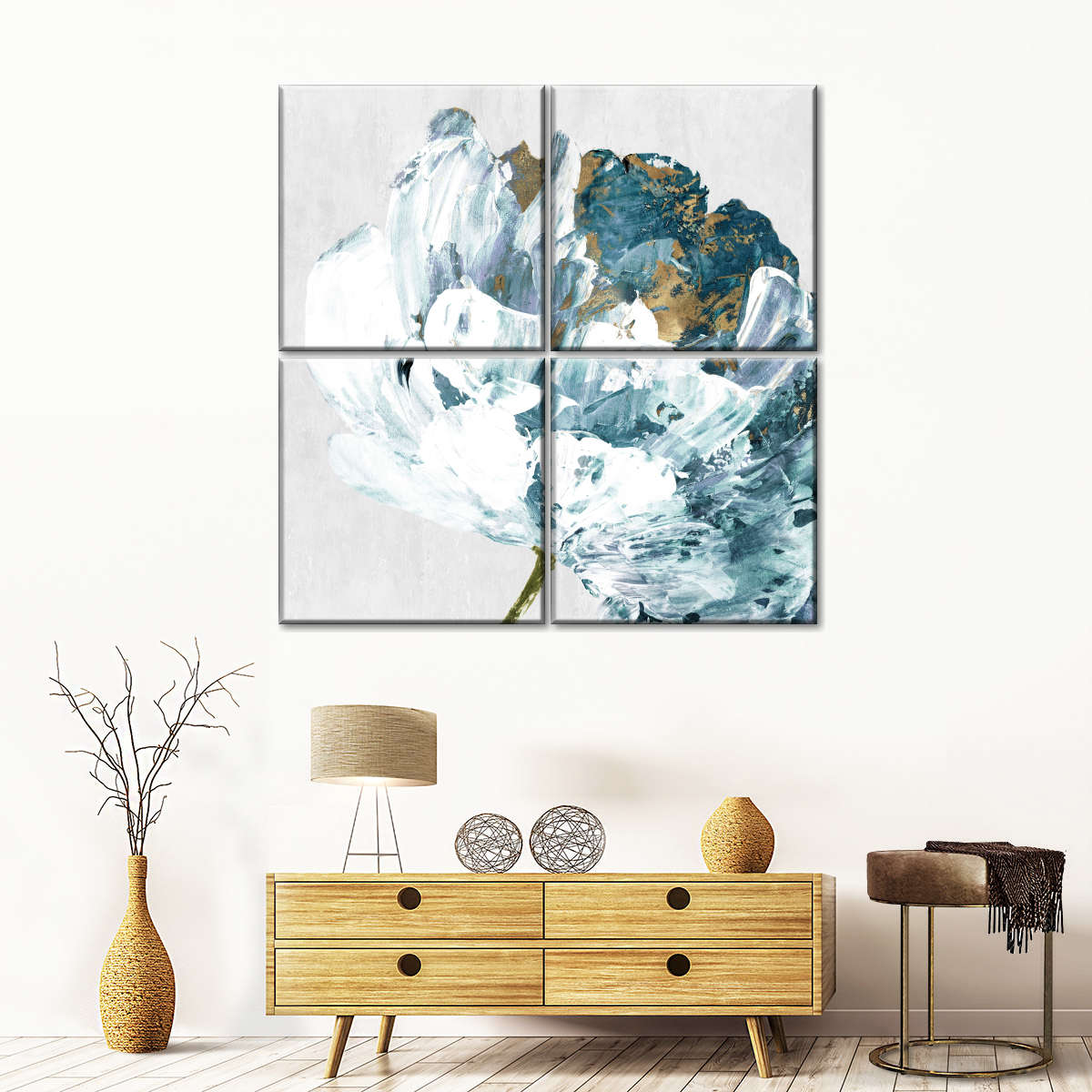 Rhinestone Flower I Wall Art