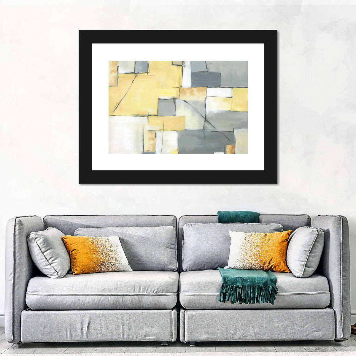 Golden Abstract III Wall Art