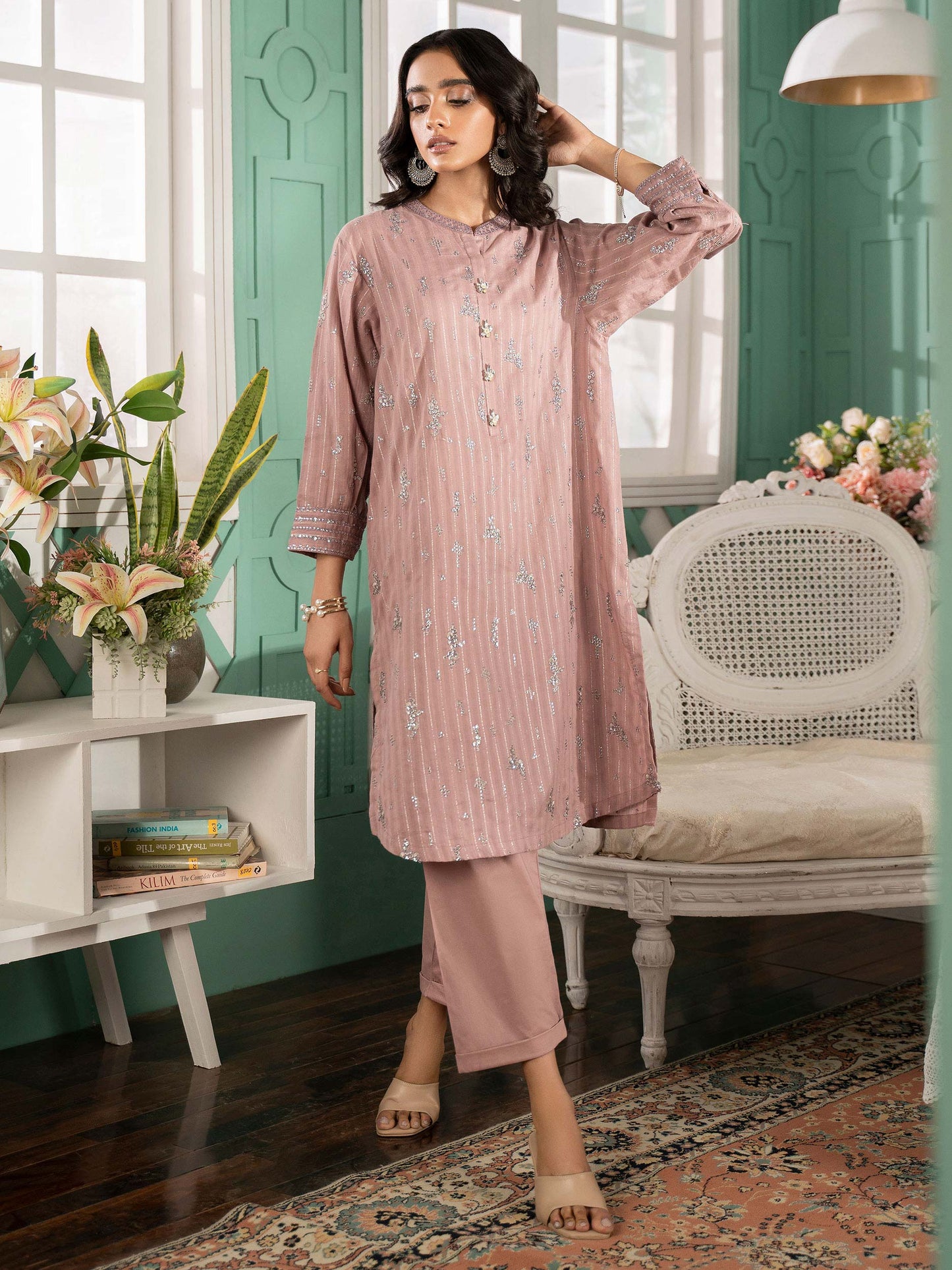 Embroidered Yarn Dyed Suit