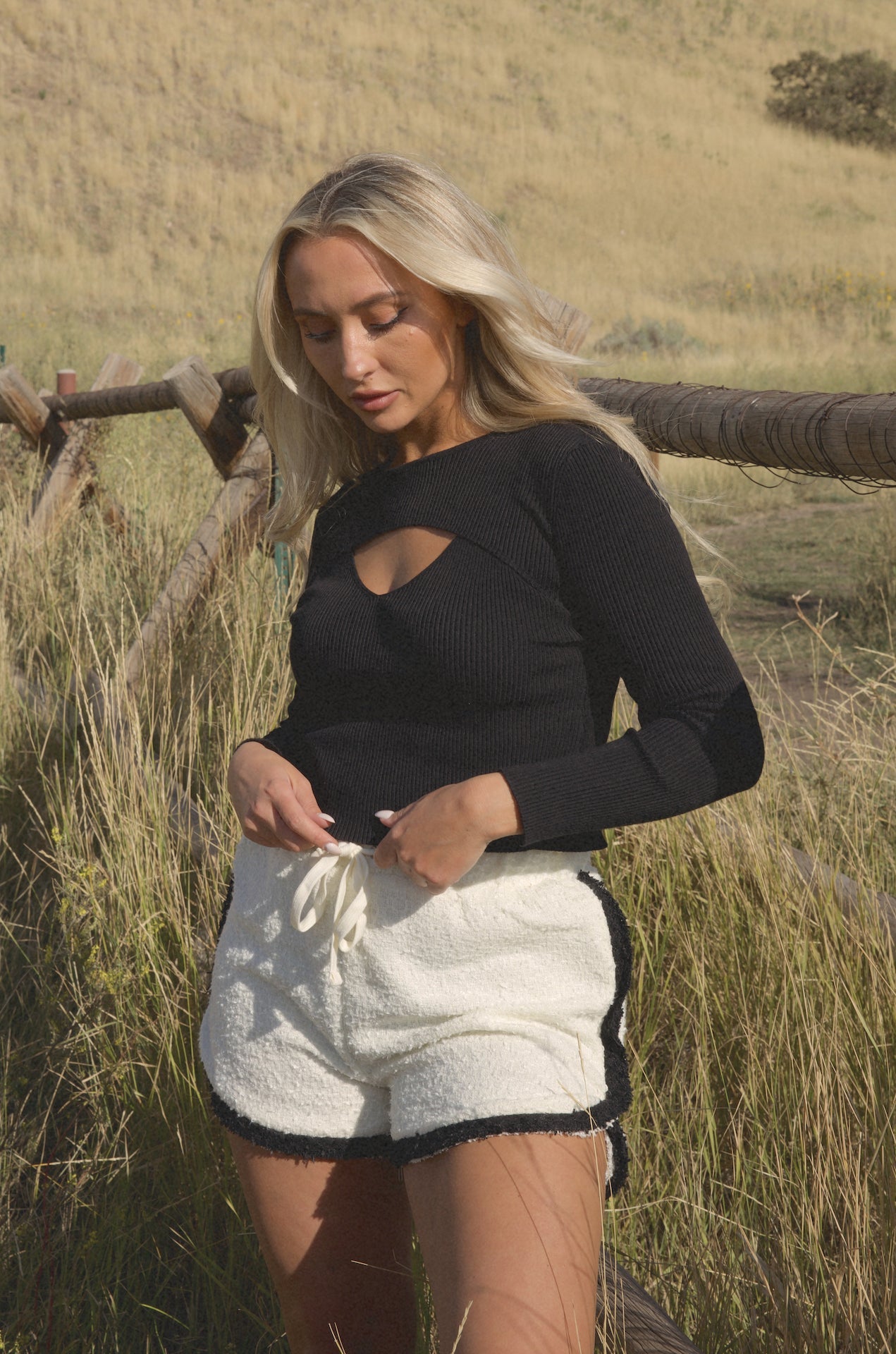 Cut Out Sweater In Black