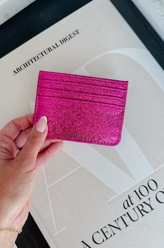 Shimmer Pink Card Holder