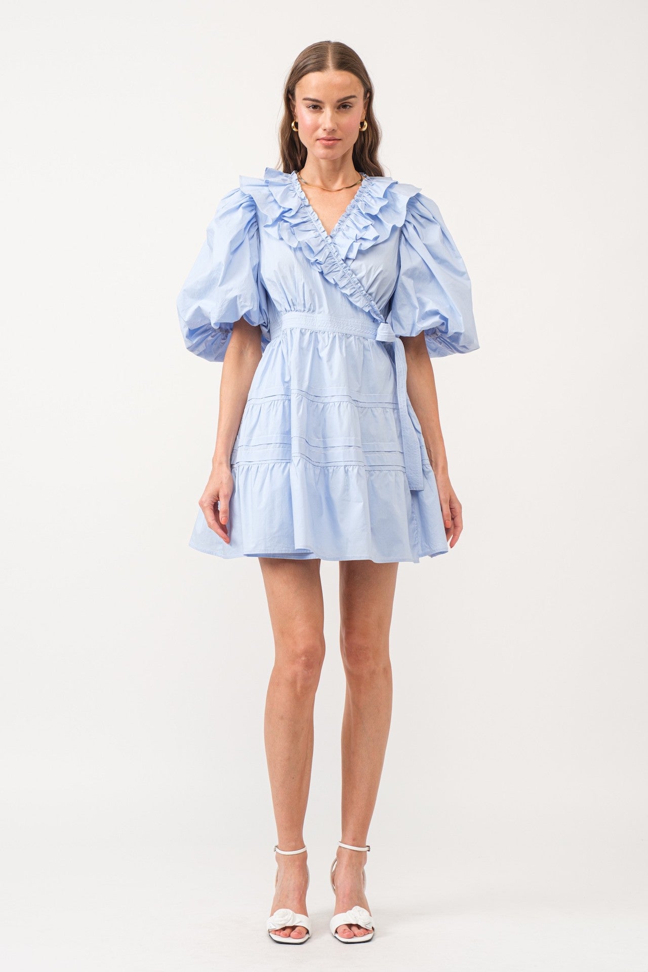 Milla Blue Poplin Mini Dress