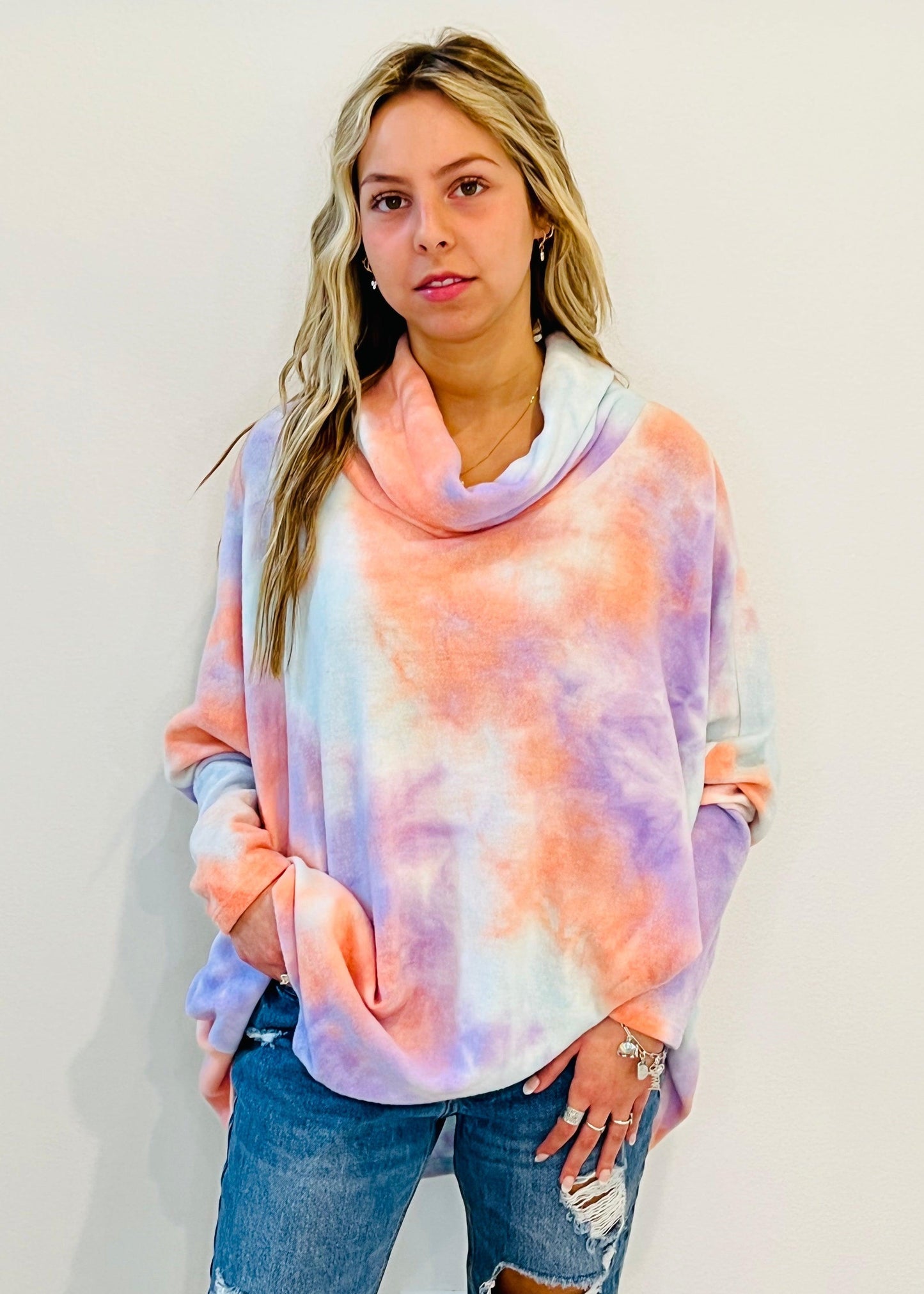 PORTLAND SWEATER brushed hatchi tiedye