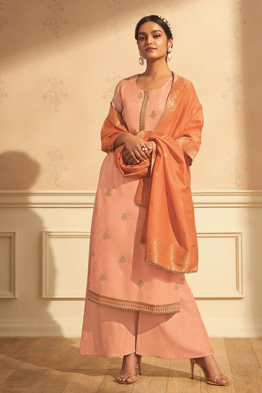 Habutai Silk Kurta with Silk Jacquard Dupatta