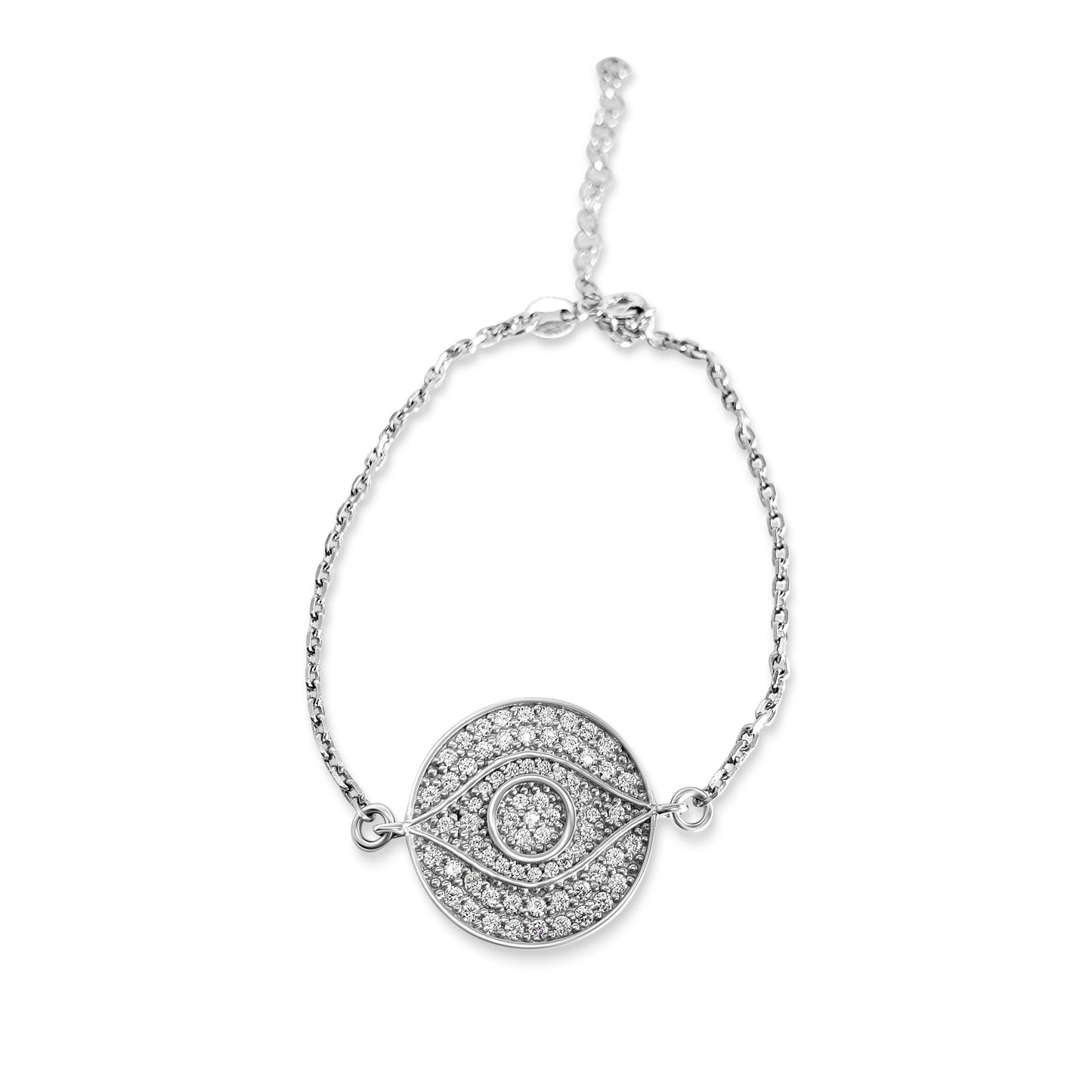 Bold Evil Eye Lucky Bracelet in Sterling Silver