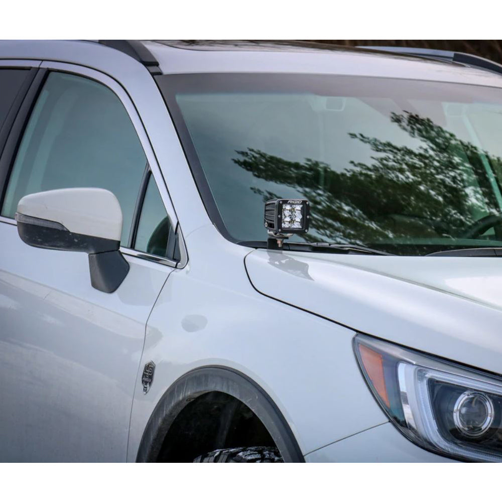 LP Aventure 2015-2019 Subaru Outback Hood Light Brackets - Powder Coated (Pair) (lpaFLP-OBA-18-HBL-KIT+OPC)