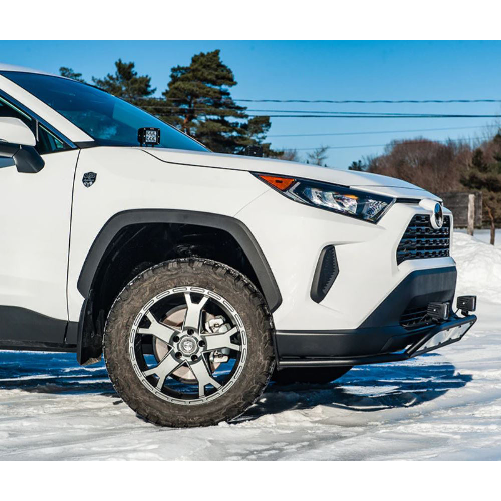 LP Aventure 2019+ Toyota RAV4 Hood Light Brackets - Bare (Pair) (lpaFLP-RAV4-19-HBL)
