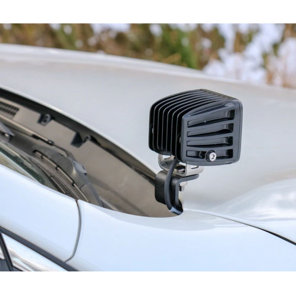 LP Aventure 2015-2019 Subaru Outback Hood Light Brackets - Powder Coated (Pair) (lpaFLP-OBA-18-HBL-KIT+OPC)