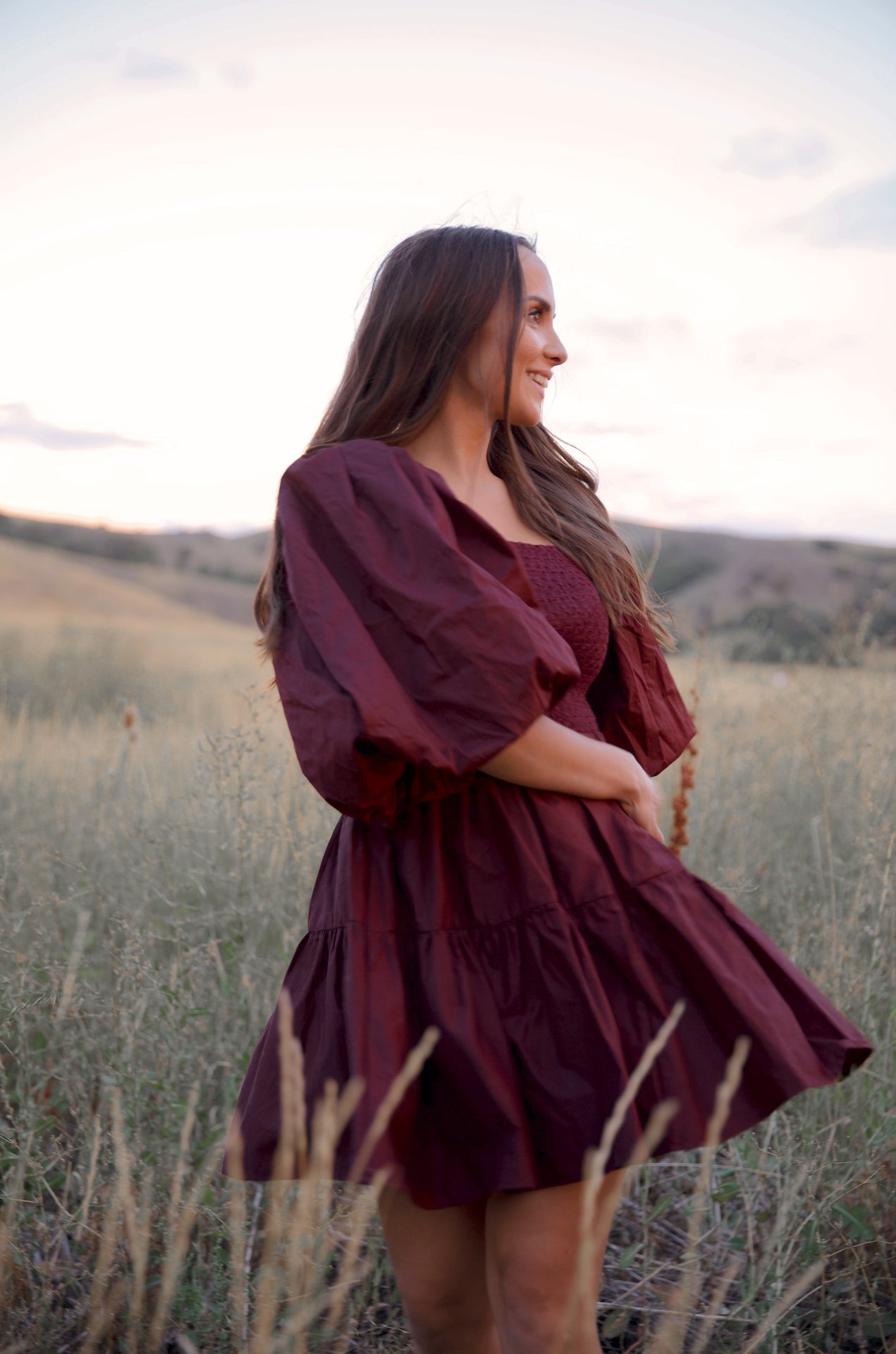 Belinda Smocked Puff Sleeve Dress
