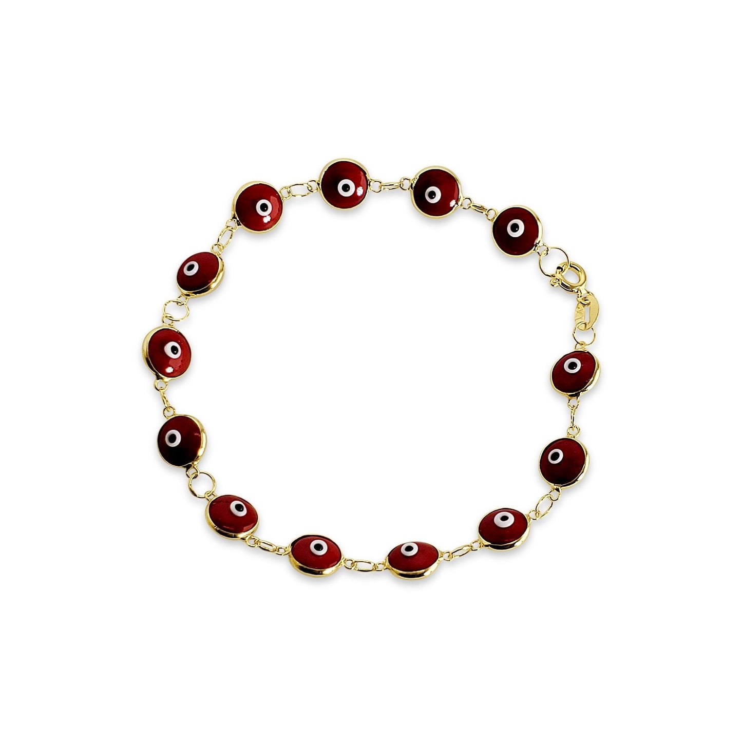 Colorful Evil Eye Bracelets in Gold and Silver