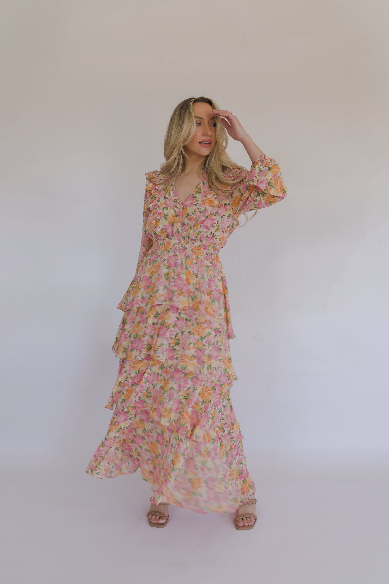 Matilde Floral Ruffle Maxi Dress
