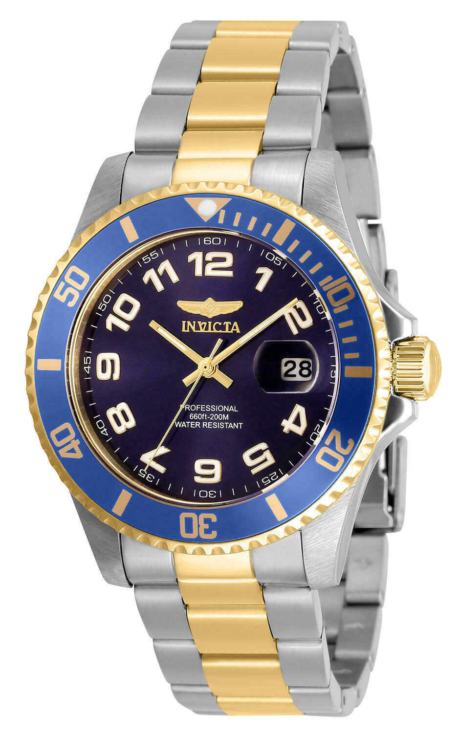 Invicta Men's Pro Diver Quartz 3 Hand Blue Dial Stainless Steel Watch