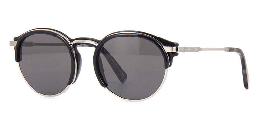 Omega Black and Silver Frame Sunglasses