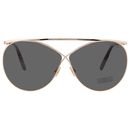 Tom Ford Shiny Rose Gold / Smoke Women's Sunglasses