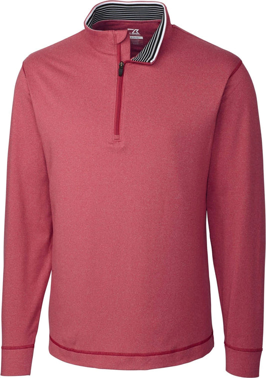 Cutter u0026 Buck DryTec L/S Topspin Half Zip Mck00710, Size: XL, Red