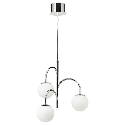 IKEA - Simrishamn Pendant Lamp, 3-armed, Chrome plated/opal Glass, Max.: 7 W 447837