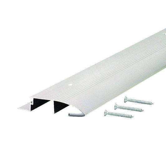 M-D Building Products Low 3-1/2 in. x 95-1/2 in. Aluminum Bumper Threshold, Gray