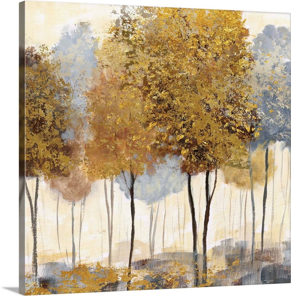 Metallic Forest II | Canvas Wall Art | 16x16 | Great Big Canvas