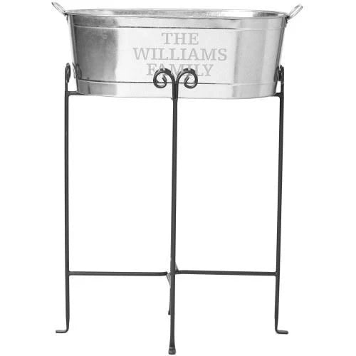 Galvanized Any Message Beverage Tub or Tub with Stand