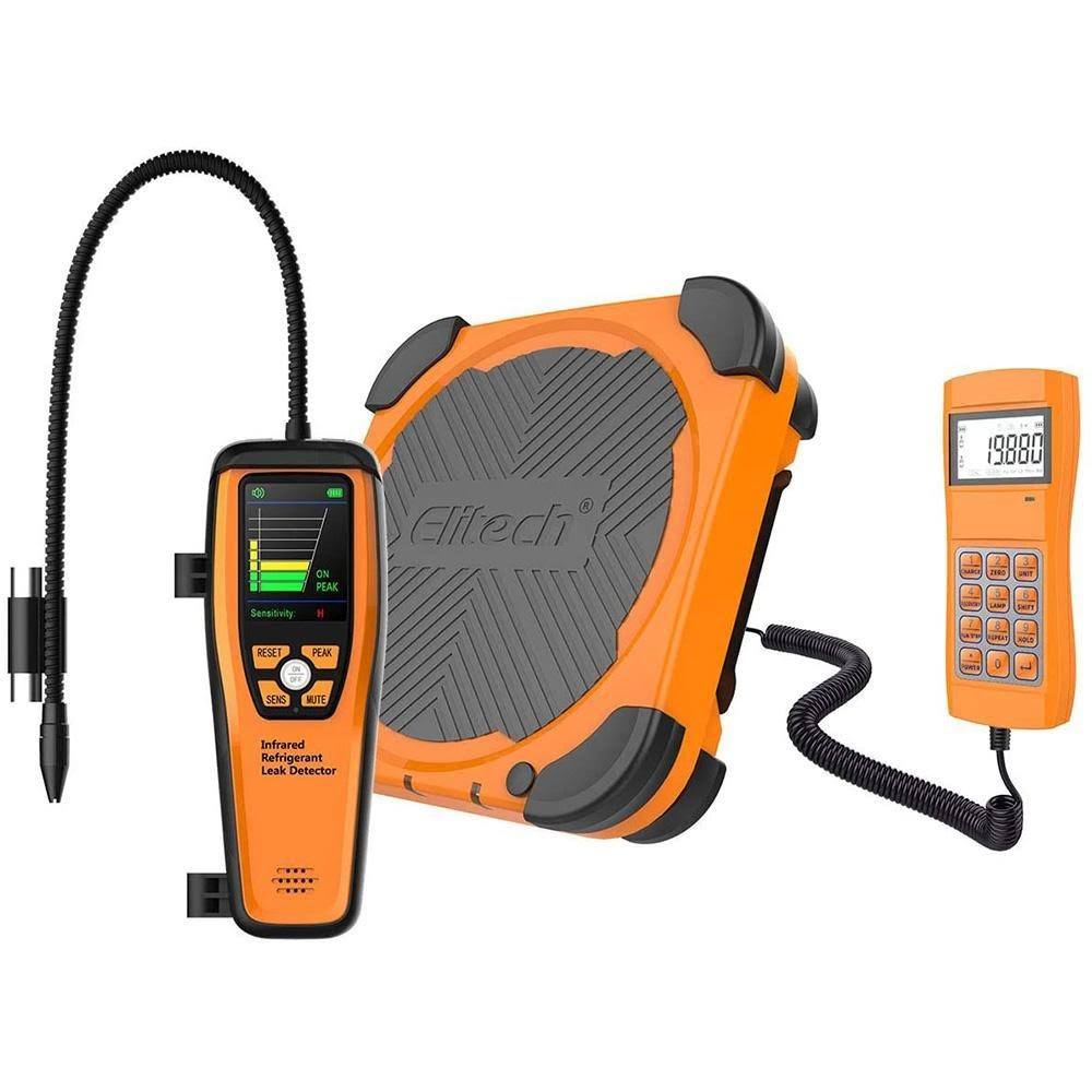 Elitech Infrared Refrigerant Leak Detector ILD-200 u0026 Refrigerant Charging Scale LMC-300A