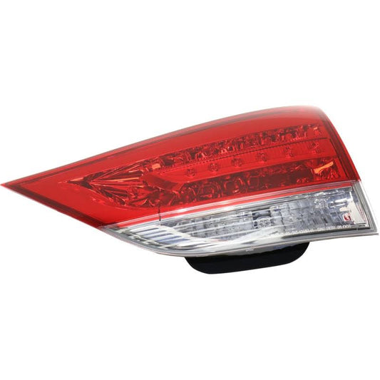 Replacement 2012 Toyota Sienna Tail Light Passenger Side and Inner - - Clear u0026 Red Lens, 1-Year Unlimited-mileage Warranty