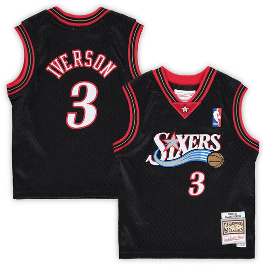 Allen Iverson Philadelphia 76ers Mitchell u0026 Ness Infant Retired Player Jersey – Black