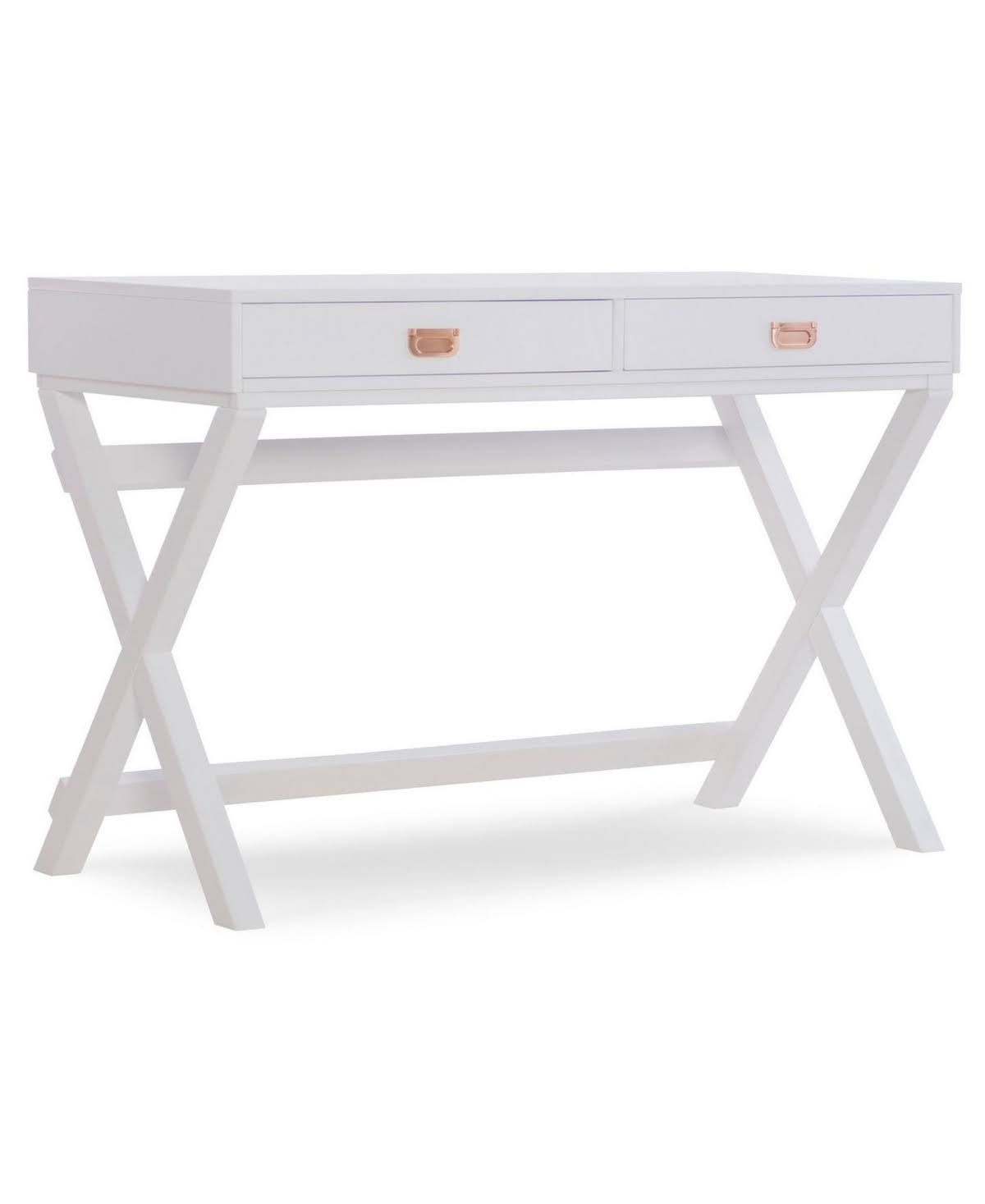 Linon Home Decor Pearles 2-Drawer Writing Desk - White