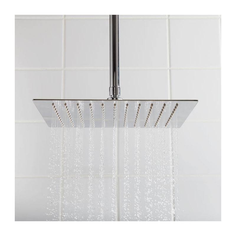 Signature Hardware 920860-16 16x22 Beveled Square Single Function Rain Shower Head Chrome Showers Shower Heads Single Function 3