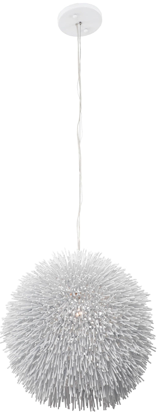 Varaluz Urchin 1-Light White Pendant 169P01WH