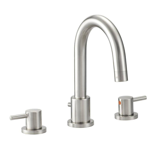 Lowe's Modern with Press Pop-Up Drain Brush Nickel 2-Handle Widespread WaterSense Bathroom Sink Faucet with Drain | 450-816BN