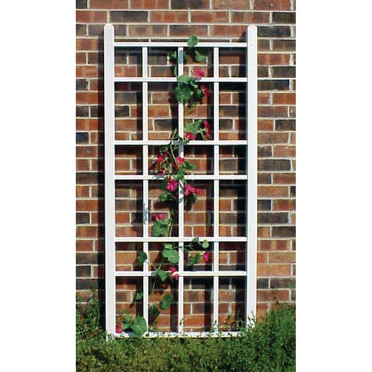Dura-Trel 66 in. x 28 in. White Vinyl PVC Cottage Trellis, Whites
