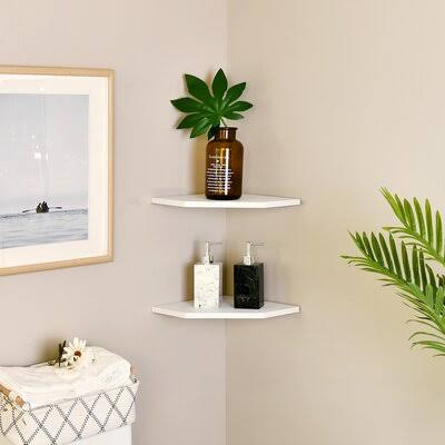 2 Piece Corner Shelf Latitude Run Size: 1.2x22 H x 12x22 W x 12x22 D