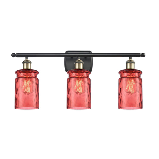 Innovations 516-3W-BAB-G352-RD Black Antique Brass Candor 3 Light Bath Vanity Light