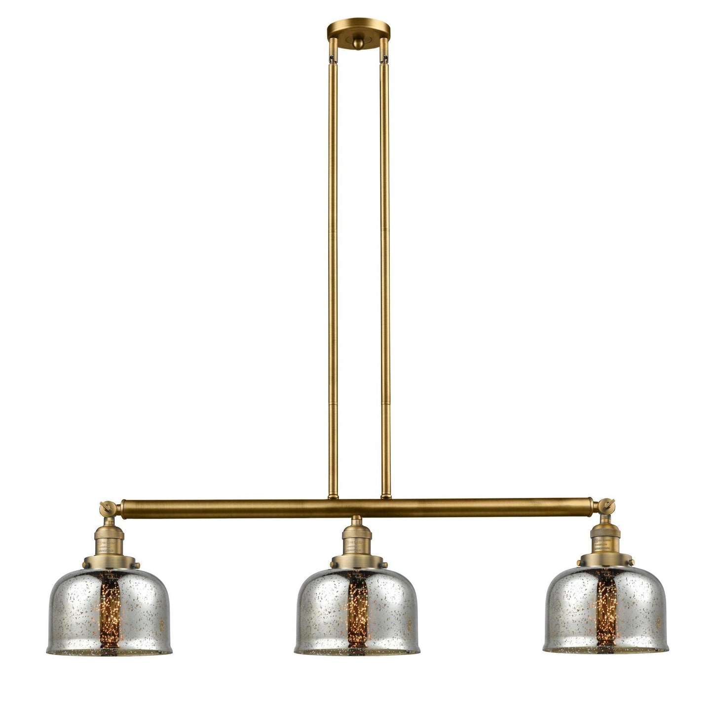 Innovations 213-BB-G78-LED Brushed Brass Large Bell 3 Light Island Light
