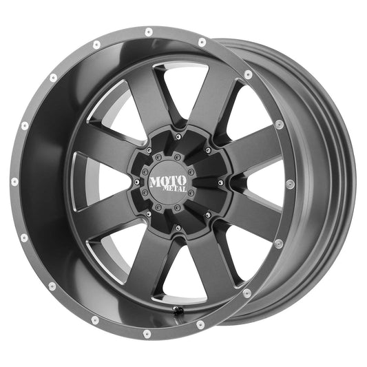 Moto Metal MO962 Gray Milled 20x12 8x6.5 -44mm (MO96221280444N)