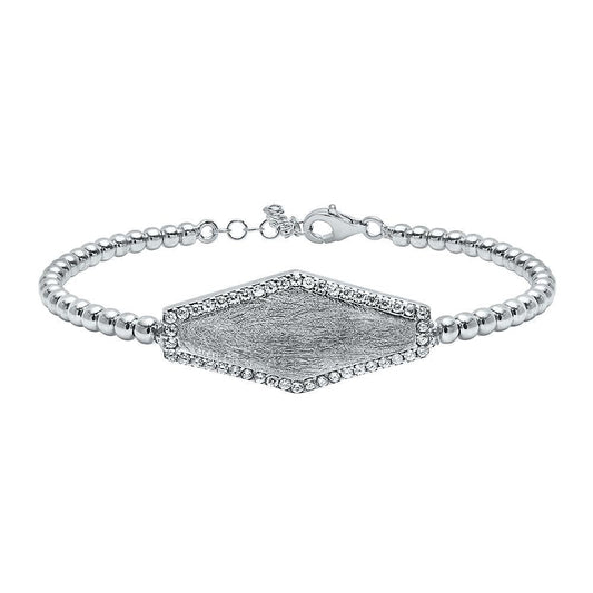Bead Bracelet With Silver Charm and Gemstones