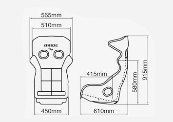 Bride Xero RS Gradation Logo Racing Bucket Super Aramid Seat *FIA Approved* (H01GZR)