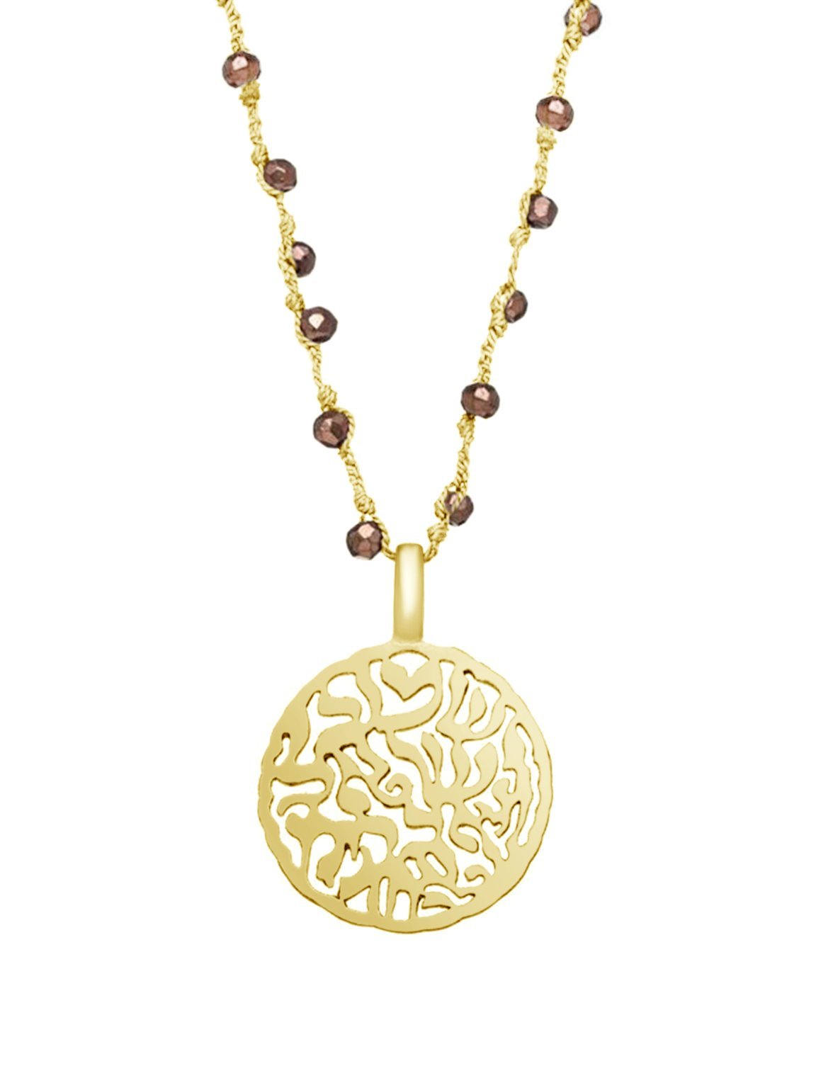 Bohemian Handmade Shema Israel Prayer Necklace