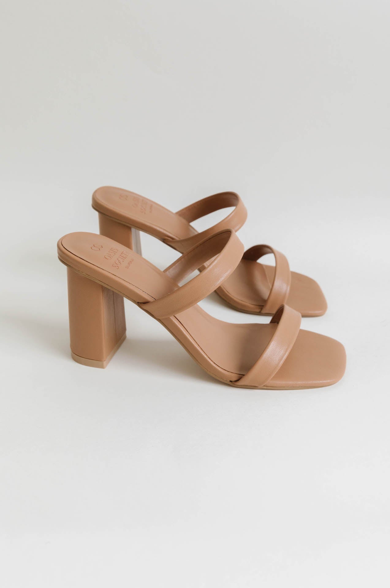 Tan Strappy Heel Sandals