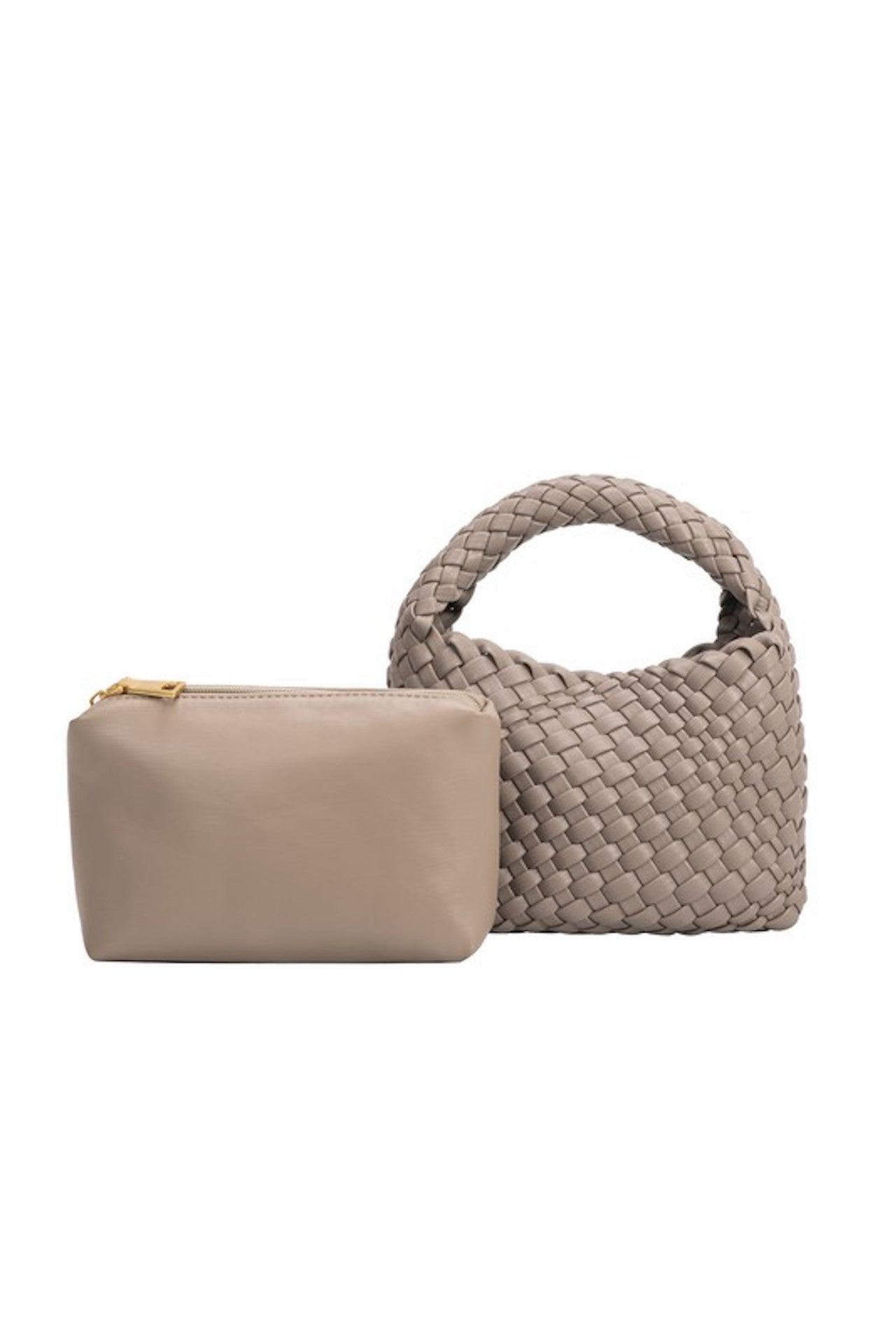 Taupe Top Handle Handbag