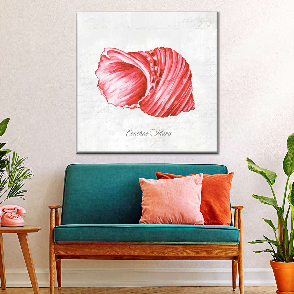 Red Seashell Wall Art