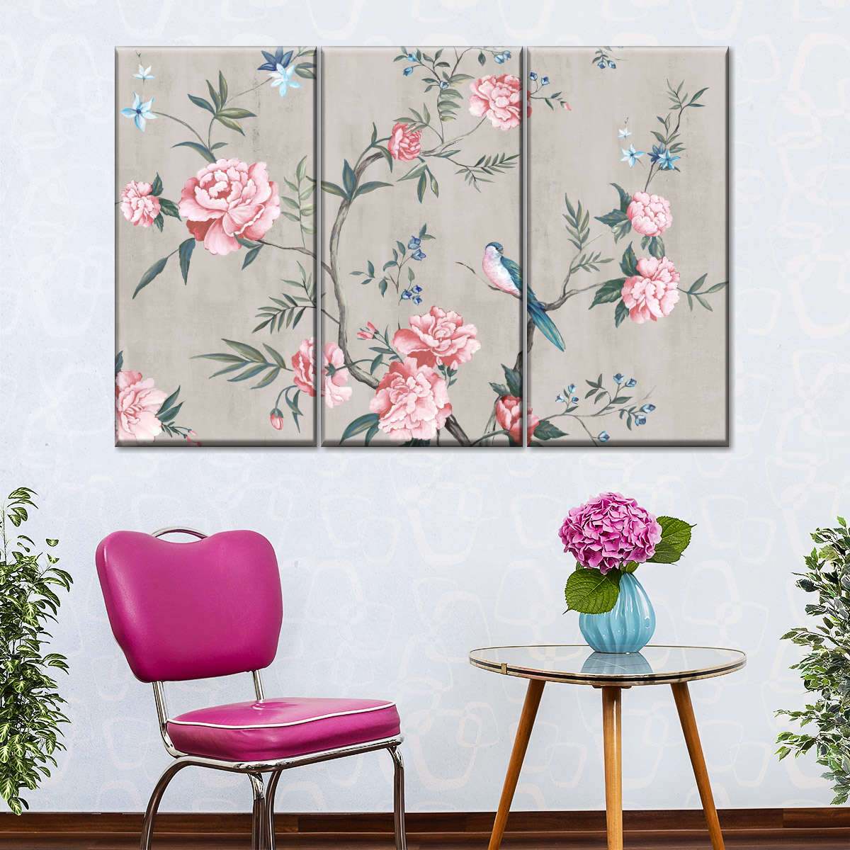 Peony Nightingale Wall Art