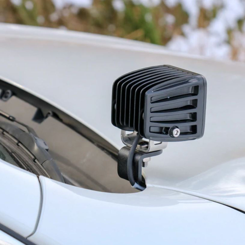 LP Aventure 2015+ Subaru Outback Hood Light Brackets - Bare (Pair) (lpaFLP-OBA-18-HBL-KIT)