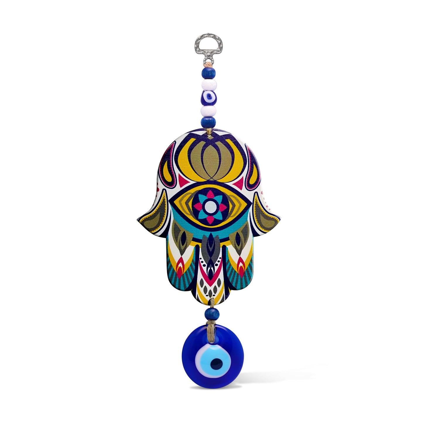 Abstract Wood Hamsa Hand Wall Hanging for Your Home